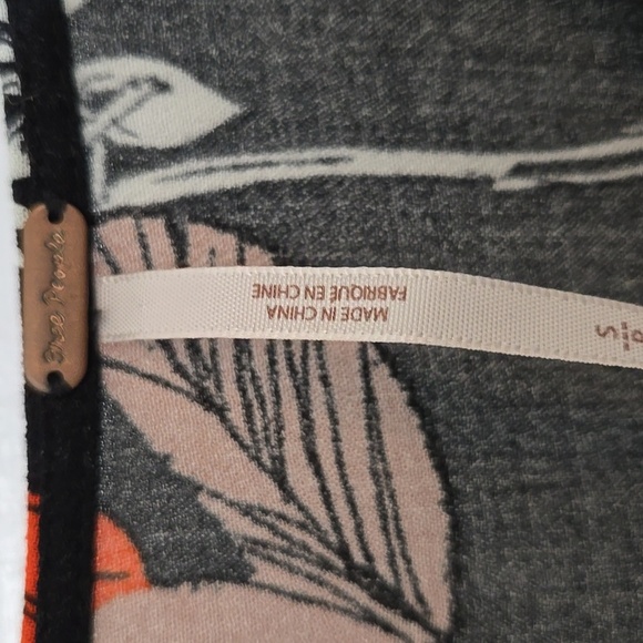 FREE PEOPLE BELLA Floral Black Women's Top TUNIC DRESS SIZE SMALL - Picture 4 of 7